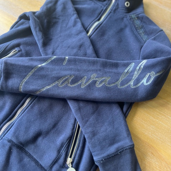 Cavallo Navy Rhinestone Zip-Up Jacket - Picture 4 of 7